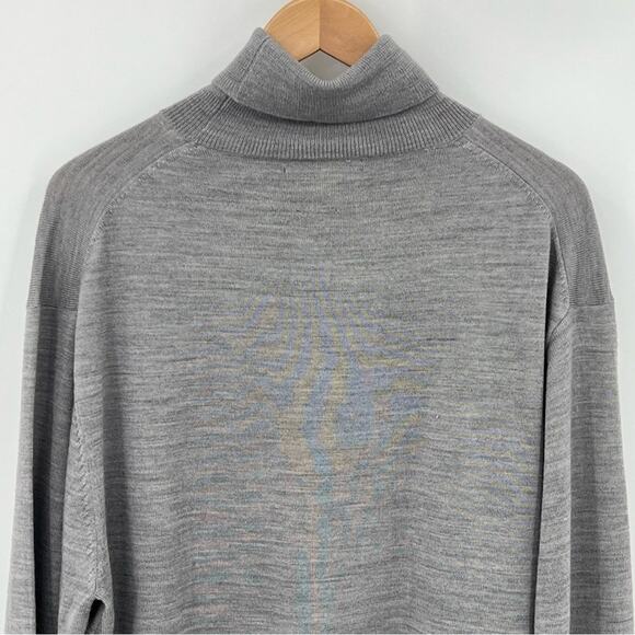 Linea Uomo sweater men's XXL wool blend rib knit turtleneck - Picture 4 of 7